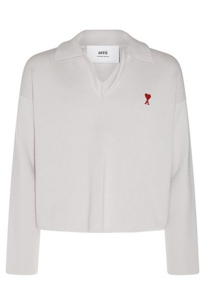 AMI Paris de Coeur Long-Sleeved Knitted Jumper