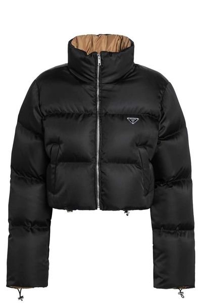 Prada Re-Nylon Zipped Cropped Down Jacket