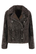 Brunello Cucinelli Double-Breasted Shearling Coat