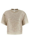 Brunello Cucinelli Dazzling Cascade Embroidery T-Shirt