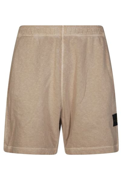 Stone Island Logo Patch Old Effect Shorts