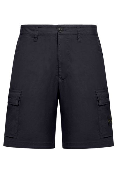 Stone Island Paracadute Logo Patch Cargo Shorts