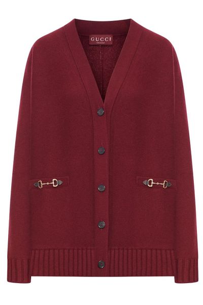 Gucci Horsebit Detailed Knit Cardigan