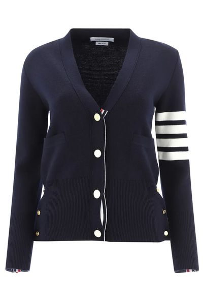 Thom Browne 4-Bar V-Neck Cardigan