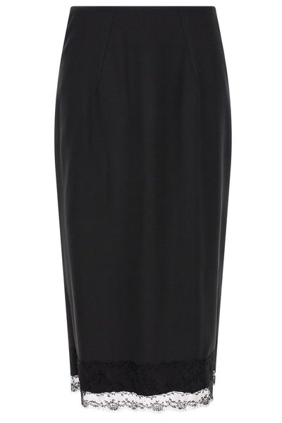 Ermanno Scervino Lace Trim Long Skirt