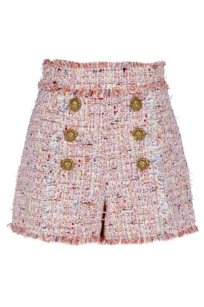 Balmain Frayed Buttoned Shorts