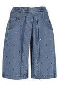 Pinko Belted Denim Shorts