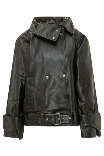 Iro Rubis Short Leather Trench Coat