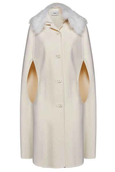 Fendi Single Breasted Long Cape