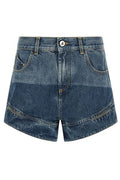 The Attico Cut-Out Denim Shorts