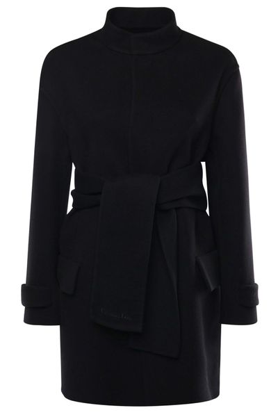 Christian Dior Scarf Collar Long-Sleeved Coat