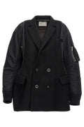 Sacai Double Breasted Panelled Bomber Jacket