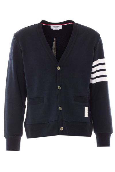 Thom Browne Intarsia Sleeve-Stripe Cardigan