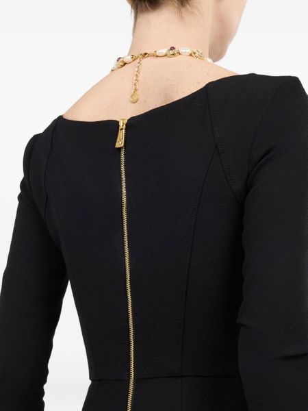 Roberto Cavalli Long-Sleeved Crewneck Dress