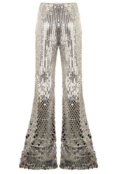 Alberta Ferretti Sequin Flared Pants