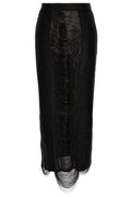 Alexander McQueen Armor Stitch Fringed Skirt