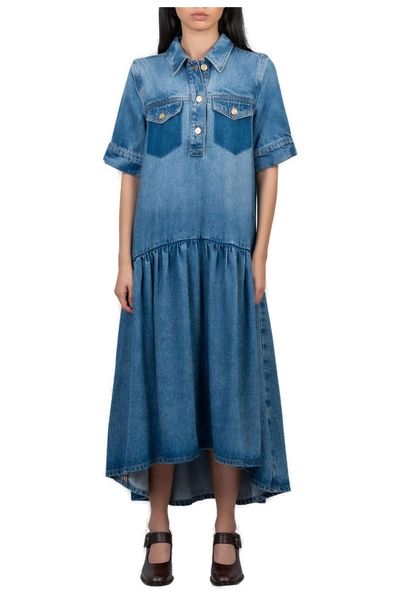 Ganni Light Washed Denim Dress