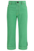 Versace Logo-Patch Cropped Capri Jeans