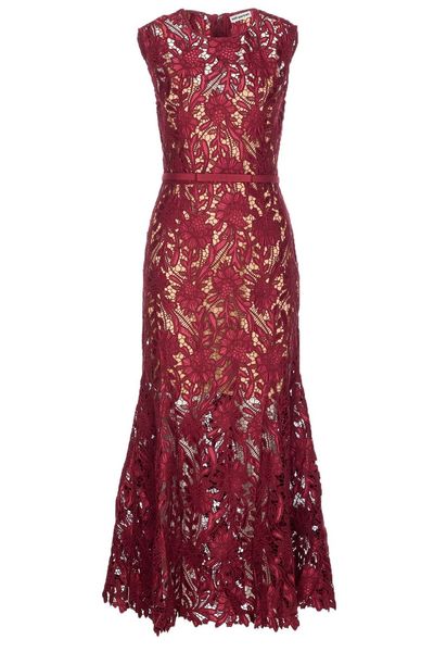 Self-Portrait Guipure Lace Midi Dress