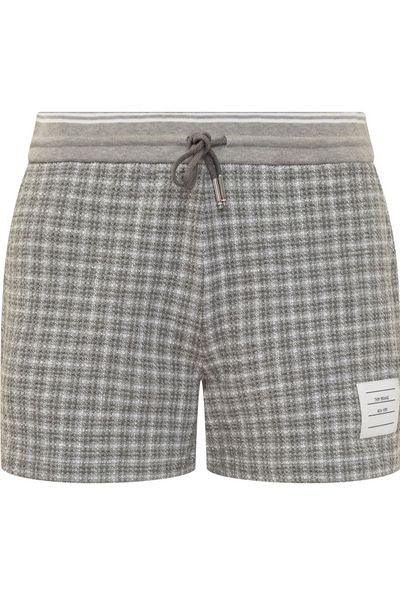 Thom Browne Checked Tweed Drawstring Shorts