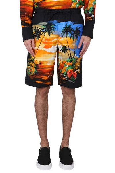 Dolce & Gabbana Hawaii Printed Bermuda Shorts
