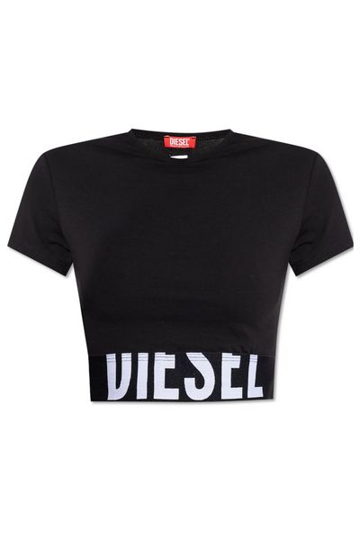 Diesel Logo Waistband Sporty Cropped Top