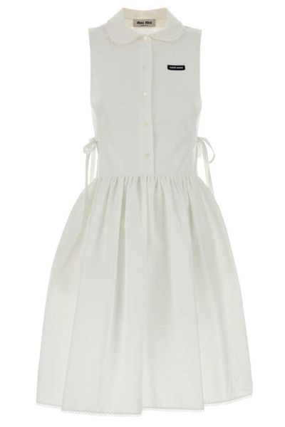 Miu Miu Sleeveless Mini Shirt Dress