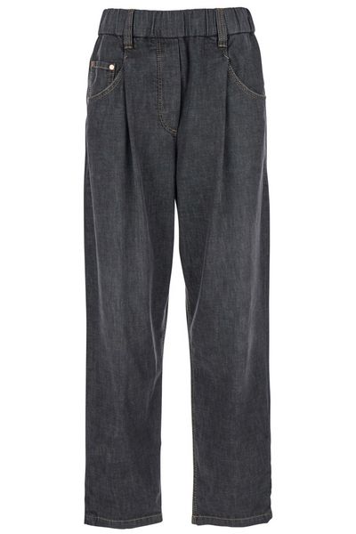 Brunello Cucinelli Elastic Waist Tapered Jeans