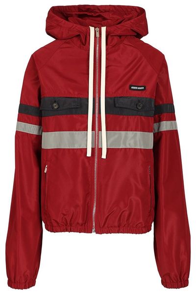 Miu Miu Hooded Zip Technical Jacket