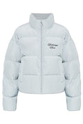 Balenciaga Logo Embroidered Zip-Up Puffer Jacket