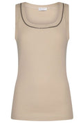 Brunello Cucinelli Ribbed Monili Trim Tank Top