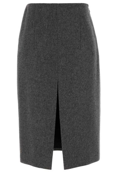 Prada Slit-Detailed Midi Skirt