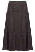 Fendi Monogrammed A-Line Midi Skirt