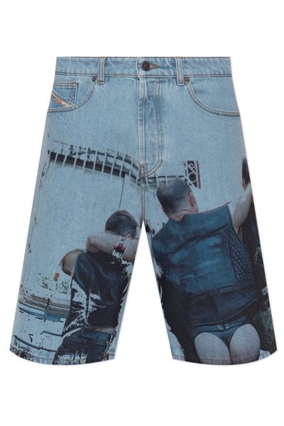 Diesel X Tom Of Finland Foundation Pr-D-Rixford-S Denim Shorts