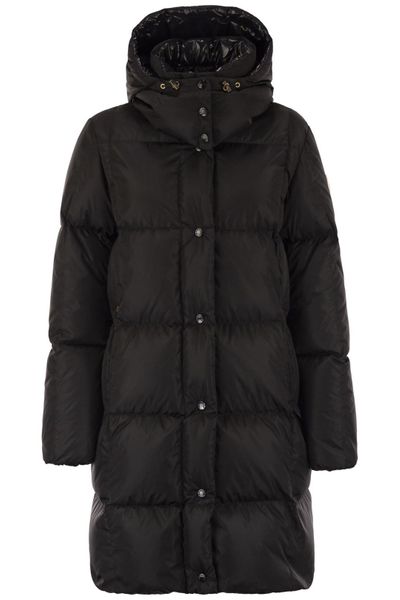 Moncler Logo Patch Quilted Hooded Jacket