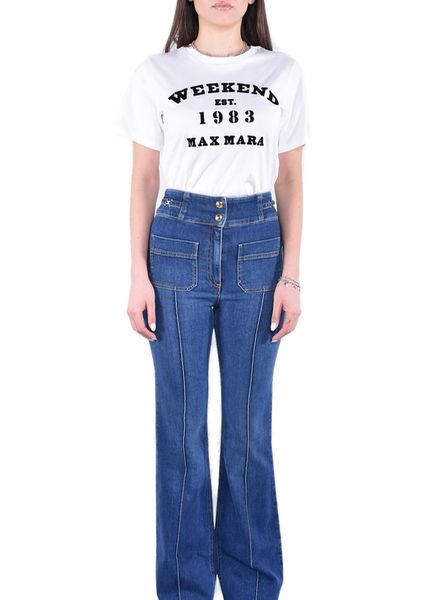 Elisabetta Franchi Logo-Detail Boot-Cut Jeans