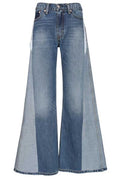 E.L.V. Denim Maya Paneled Wide-Leg Jeans