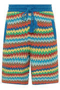 Alanui Over The Rainbow Knit Drawstring Shorts