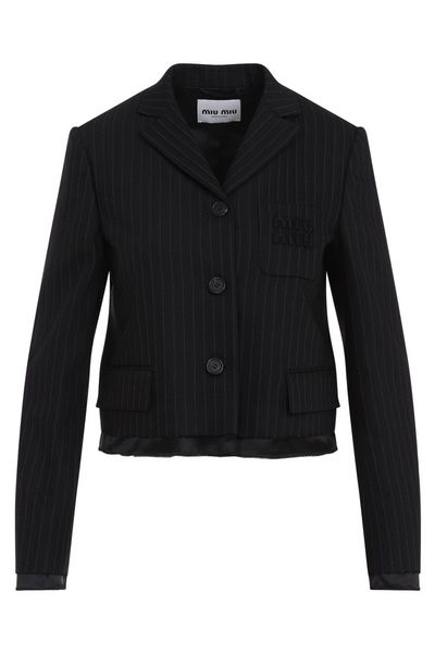 Miu Miu Striped Single-Breasted Jacket