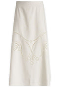 Chloé Embroidered High-Waisted Midi Skirt