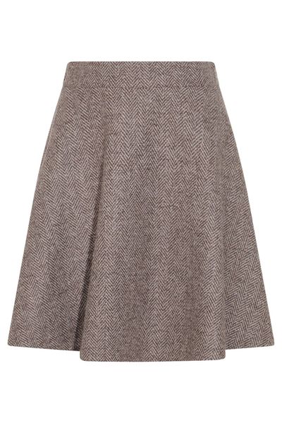 Brunello Cucinelli Herringbone Flared Mini Circle Skirt