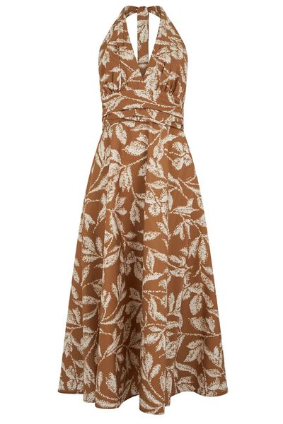 Max Mara Bella Floral Printed Halterneck Dress
