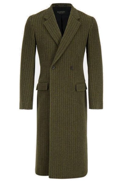 Balenciaga Check Patterned Standard Coat