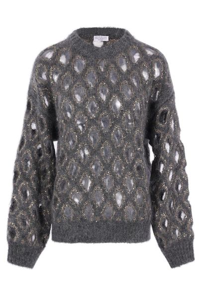 Brunello Cucinelli Long-Sleeved Cut Out Detailed Jumper