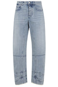 Jil Sander Tapered-Leg Frayed-Hem Jeans
