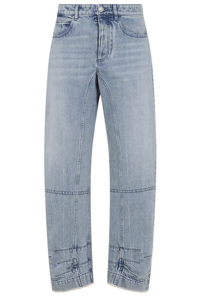 Jil Sander Tapered-Leg Frayed-Hem Jeans