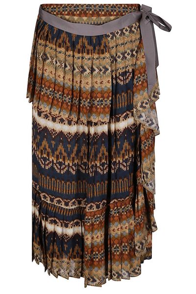 Dries Van Noten Pleated Layered Skirt