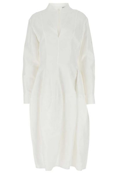 Bottega Veneta Rolled-Up Sleeved Midi Dress