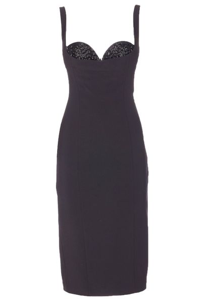 Elisabetta Franchi Embellished Lightweight Crepe Dress