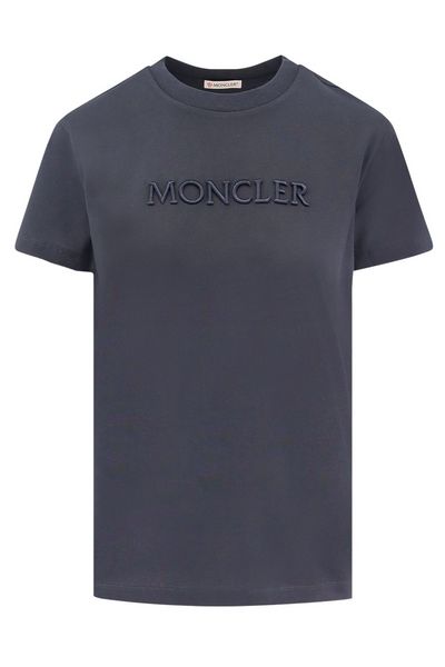 Moncler Logo Embroidered Crewneck T-Shirt